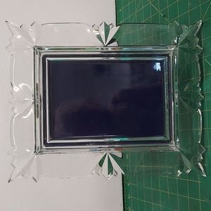 Mikasa Cristal Frosted Glass Ginco picture Frame 11” x 9”